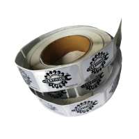 Full color printed adhesive aluminum silver foil bottle label sticker roll for product packaging